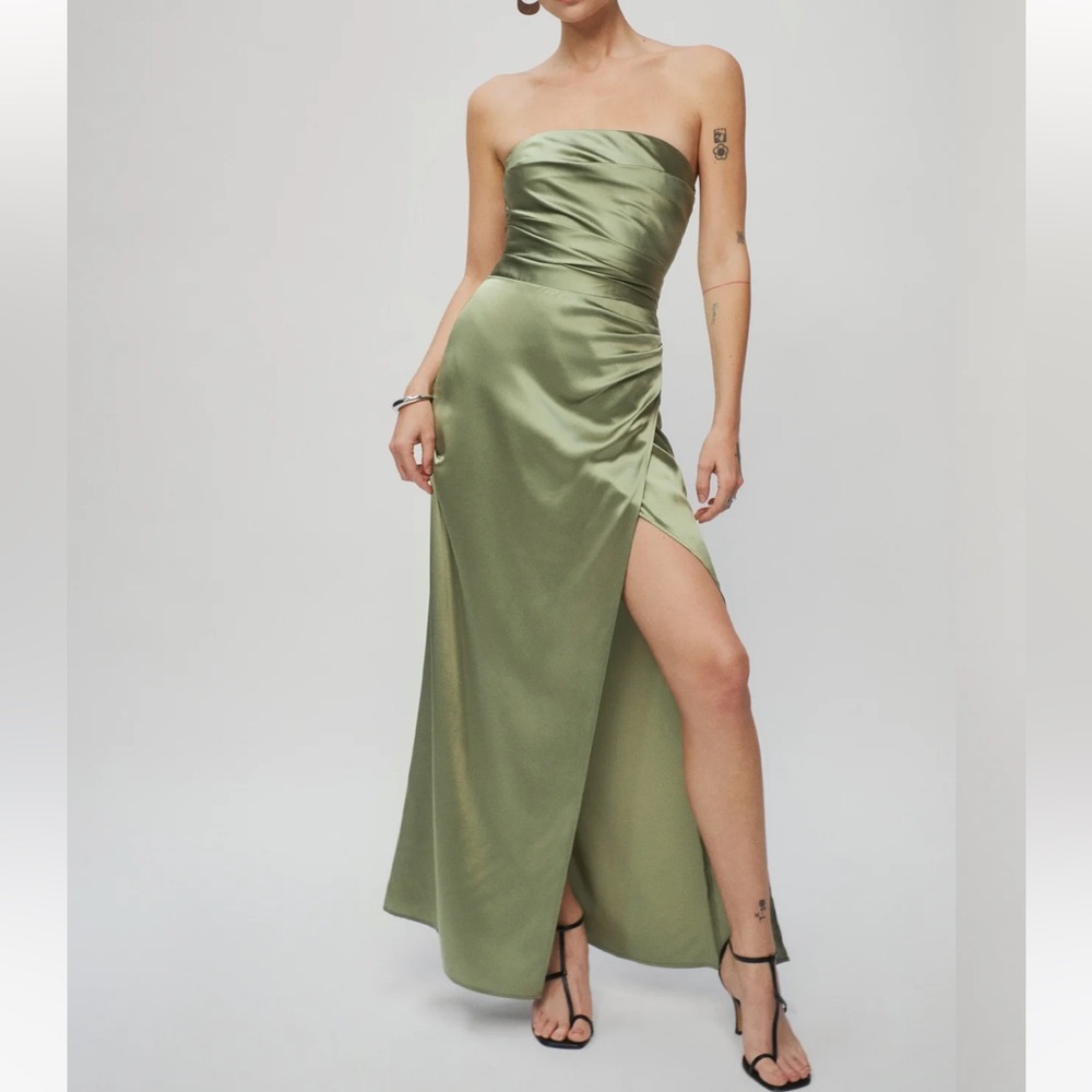 Reformation Barrow Silk Dress